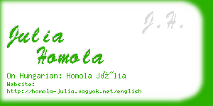 julia homola business card